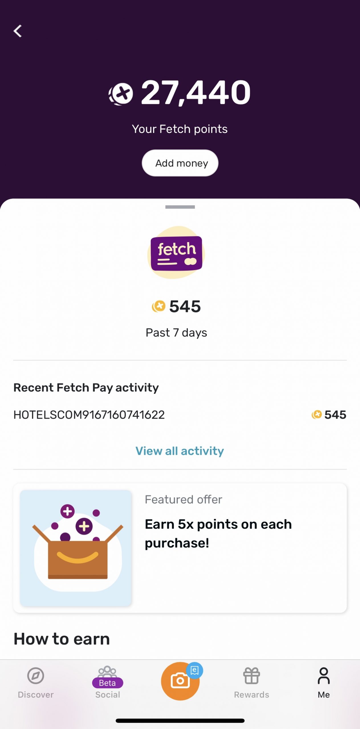 5x Your Points With The Fetch Pay Debit Card (Plus 60 FREE Money