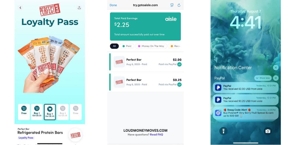 Aisle App $5 sign-up bonus