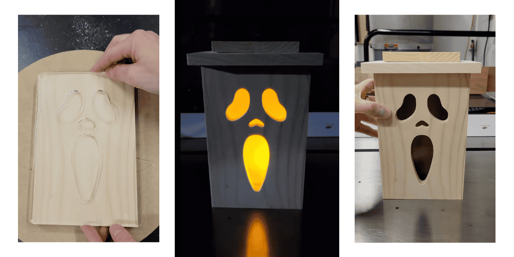 DIY Wooden Halloween Jack-o-Lantern