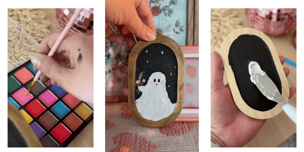 Vintage Style Wooden Ghost Frame