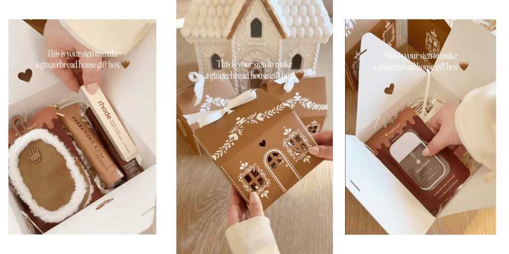 Gingerbread house gift box