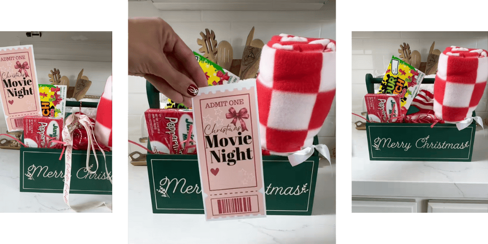 Movie themed Christmas gift basket