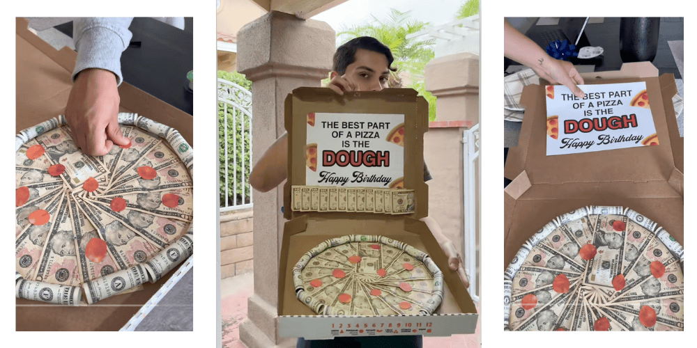 Pizza dough money