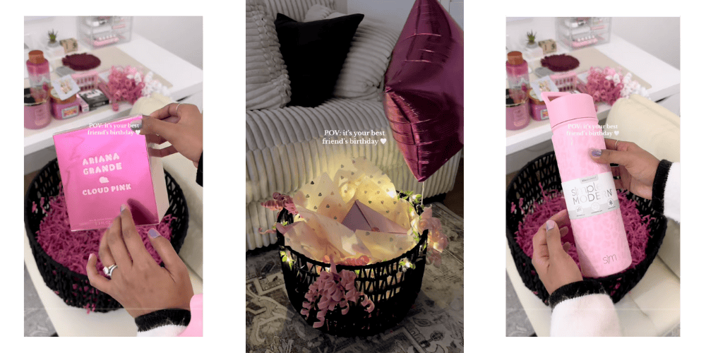 birthday gift basket for bestie