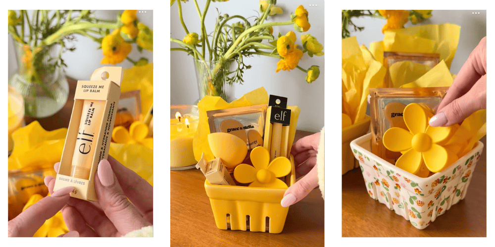 cute spring mini basket