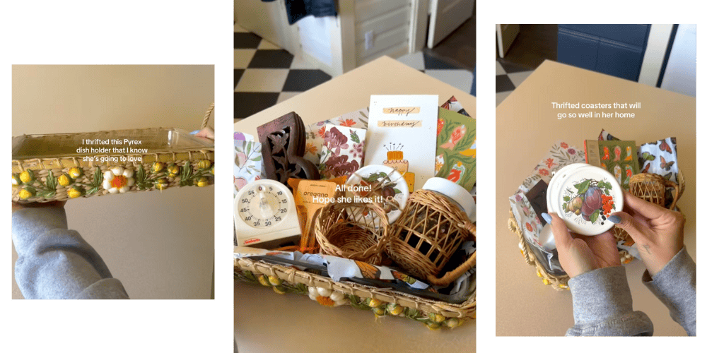 Thrifted 30th gift basket
