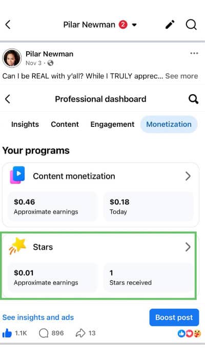 Facebook money get paid to post