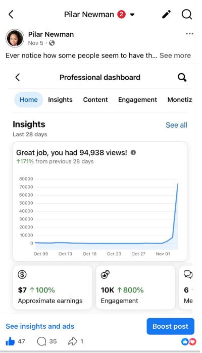 Facebook Monetization post