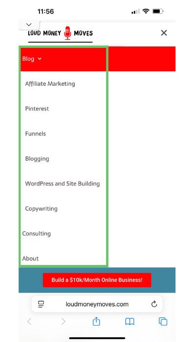 navigation menu Google Adsense approval