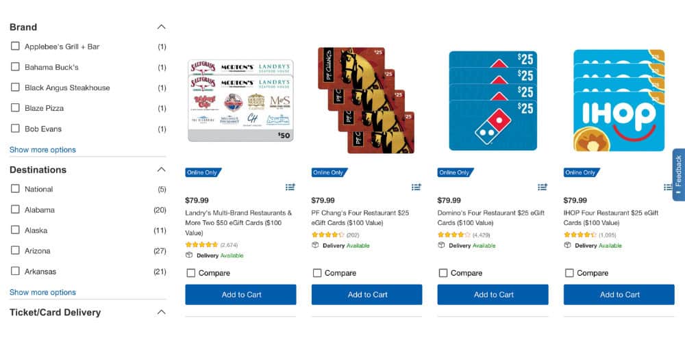Costco Discounted Gift Cards