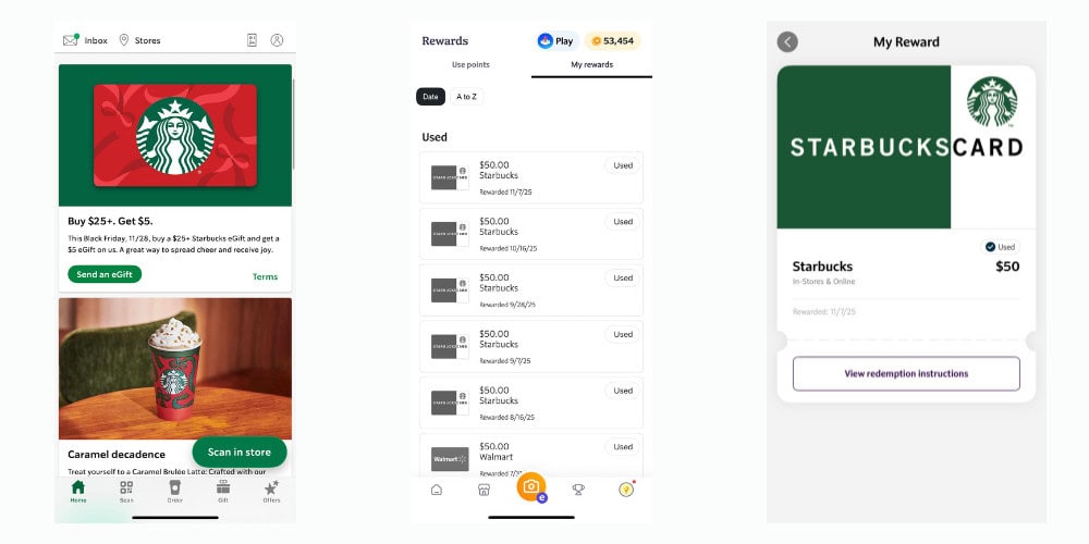 Fetch app free Starbucks gift cards