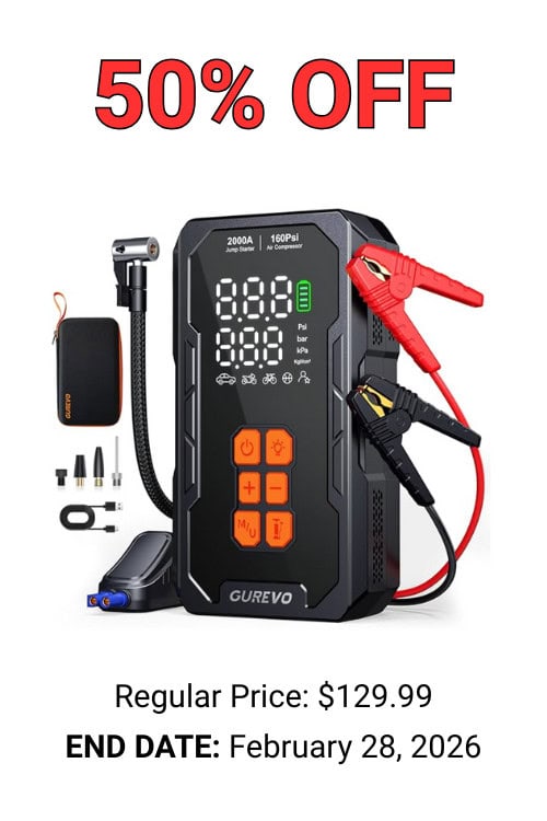 Jump Starter with Air Compressor Amazon Promo Code